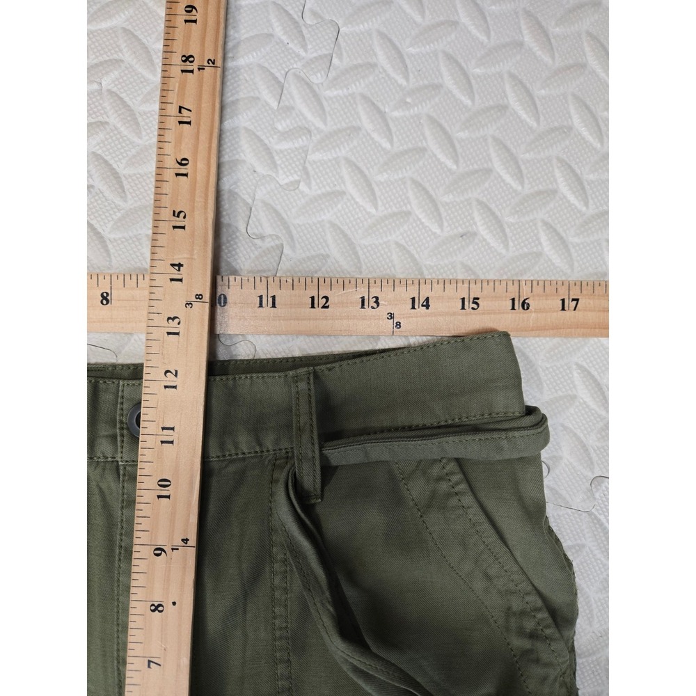 Madewell Griff Superwide Leg Cargo Pants Olive Green Size 29 High Rise Belted - Picture 10 of 11